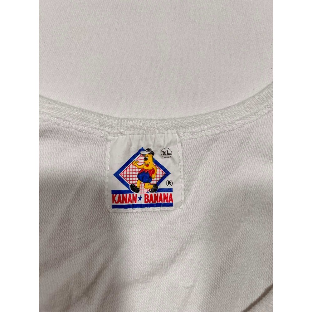 Vintage Kanan Banana Cancun Graphic Tank Top Mens XL White 90s Souvenir Shirt - Picture 5 of 7